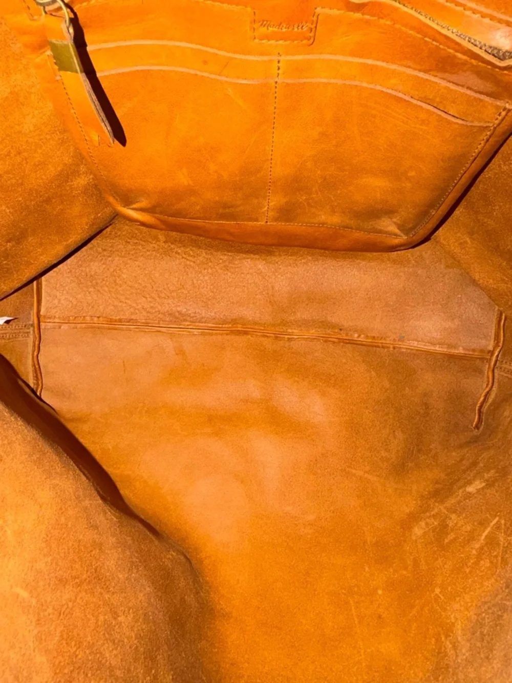 Madewell Brown Leather Tote - Classic Cognac Carryall